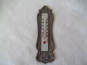 Vtg Pewter Thermometer HAND MADE IN ITALY Working 5” - Picture 1 of 6