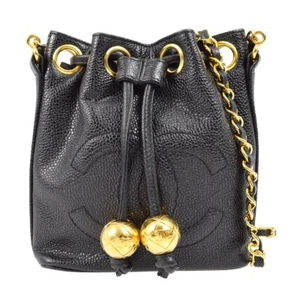 Chanel Black Calfskin Bucket Shoulder Bag KK30943 - Picture 1 of 7