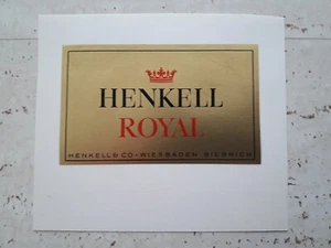 Original Vintage Weinetikett Henkell Royal - Bild 1 von 1