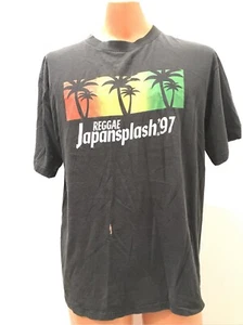 Vintage 90's Reggae Japansplash Men's Concert Promo Black T-Shirt Large - Picture 1 of 6