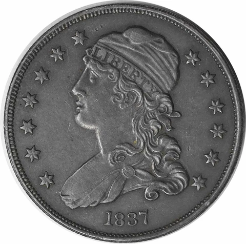 1837 Bust Quarter AU Uncertified #1206 Cover