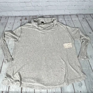 Neu mit Etikett Free People Damen Top Large Shirt Bluse fließend Wasserfallausschnitt gerippt - Bild 1 von 10