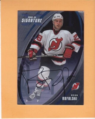 BRIAN RAFALSKI 2002-03 BAP SIGNATURE SERIES AUTOGRAPH #057 DEVILS ** DAMAGED - Image 1 of 2
