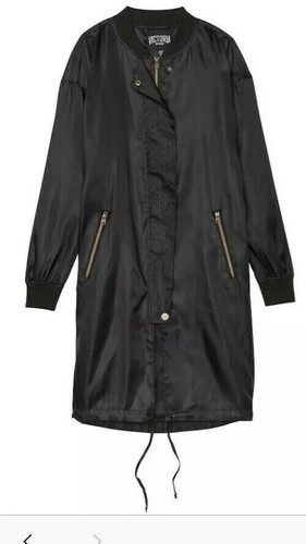 UNDERCOVER GIACCA LUNGA NUOVA CON ETICHETTE VICTORIA SECRET SPORT STREETWEAR NERA VENTO PIOGGIA taglia M
