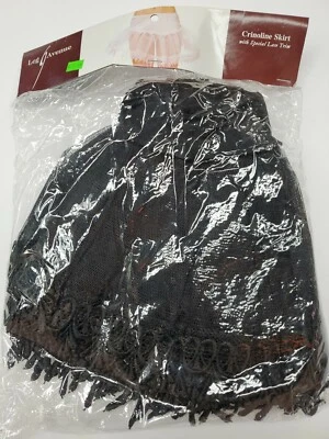 Leg Avenue Women's Black Crinoline Skirt with Special Lace Trim One Size New  - Image 1 of 4