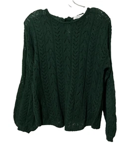 Neu mit Etikett Bishop + Young Anthropologie dunkelgrüner Strickpullover LS hinten zum Binden W-XS - Bild 1 von 8