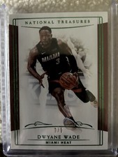 2018-19 National Treasures #100 Dwyane Wade Holo Green JSY #’d 3/5 Heat SSP