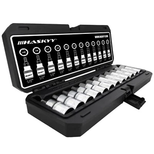 HASKYY 1/2 Zoll Innensechskant Inbus Schlüssel Nuss Set 5-22 mm Stecknüsse 12tlg - Bild 1 von 6
