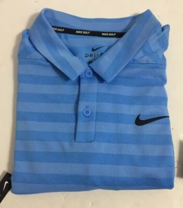 Nike Golf Dry Fit Blue Stripe Polo Shirt (890103-412) Sz Small Tall $65 - Picture 1 of 8