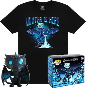 ICY VISERION GLOW EXCLUSIVE + TSHIRT FUNKO POP GAME OF THRONES #22 PRE ORDER - Picture 1 of 2