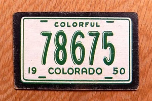 1950 Topps #71 COLORADO License Plate Card Trivia Back (C50T00048) - Bild 1 von 2