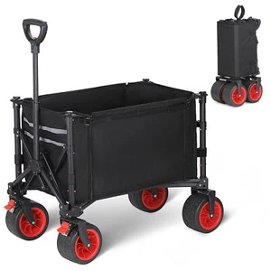 Carrello Carrello Pieghevole, 220lb Carrello Utilitario Resistente Perfetto per Giardino e Spiaggia - Foto 1 di 11
