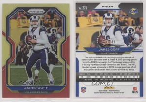 2020 Panini Prizm Red and Yellow Prizm /49 Jared Goff #275