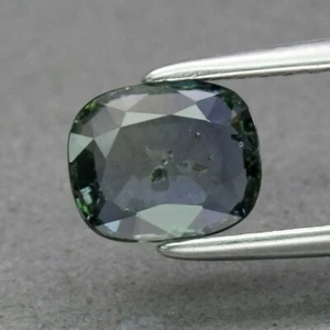 1.05ct 6.5x5.5mm Cushion Natural Unheated Greenish Purple Sapphire,Tanzania - Bild 1 von 2