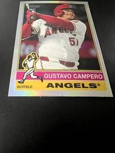 2025 Topps Heritage Chrome Refractor #339 Gustavo Campero, Los Angeles Angels RC - Picture 1 of 2