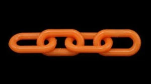 Plastic Chain 6mm 1-1/2" X 100 Ft - ( Orange ) for Events, DIY, or Decorative - Picture 1 of 1