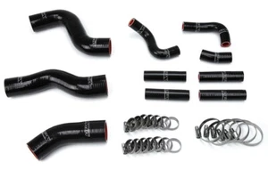 HPS Black FJ80 Silicone Radiator & Pesky Heater Coolant Hose Kit OEM 57-1441-BLK - Picture 1 of 4
