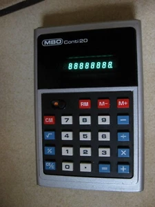 Taschenrechner MBO Conti 20. Noch gut erhalten, funktioniert. - Photo 1/6