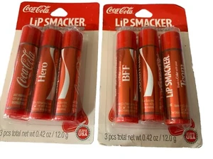 Bonnie Bell Lip Smackers Coca ~ Cola aromatisierter Lippenbalsam #83001 (2 Set insgesamt 6 Stück) - Bild 1 von 2