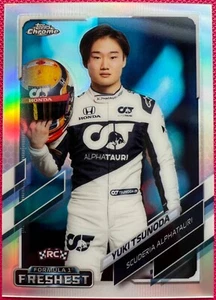 Tarjeta F1 Topps Formula 1 2021 cromada Yuki Tsunoda #173 RC refractor paralelo - Imagen 1 de 2