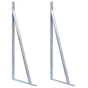 2 x Support Brackets for Fence Post Galvanised Steel Rust & Weather Resistant - Picture 1 of 9