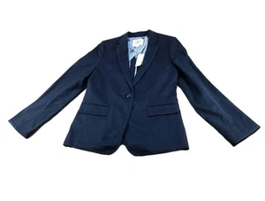 Blazer Brooks Brothers Rojo Polar Mujer Talla 6 Azul Marino Lino/Algodón Chaqueta Nuevo - Imagen 1 de 23
