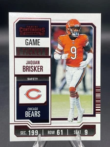 2023 Panini Contenders JAQUAN BRISKER Game Ticket RED PARALLEL #19 BEARS - Picture 1 of 5