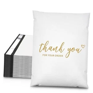 Thank You Poly Mailer 10x13 Inch 25 PCS, Shipping Bags 10*13inch 25pcs White - Afbeelding 1 van 7