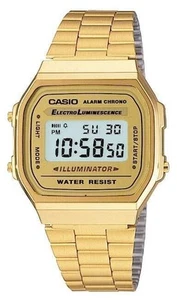 Casio Gold Classic Digital Watch A168W Gold Design Unisex Retro Vintage Melbourn - Picture 1 of 1