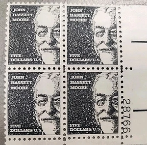 US - Prominent Americans: Moore $5 -SC# 1295 Plate Blk of 4 Mint NH OG-FREE SHIP - Picture 1 of 1