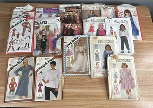 15 Vintage 80’s - 1990's Sewing Patterns Simplicity Halloween Women's Kid - Picture 1 of 24
