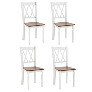Dining Chairs Set of 4 Wood Farmhouse Dining Room Side Chairs for Home Kitchen - Picture 1 of 9