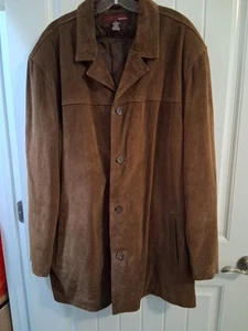 Merona Herren Braun Wildleder Echtleder Jacke XL - Bild 1 von 17
