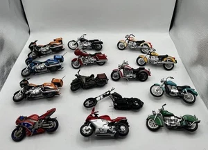 Maisto Collection Of Harley Davidson & More Makes Motorcycles Lot Of 14 READ - Picture 1 of 23