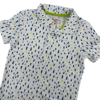 Tommy Bahama Active Polo Shirt Geometric Print Short Sleeve Top Kids Size S - Image 1 of 4