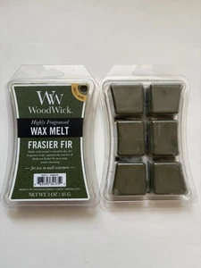 Yankee Candle WOODWICK FRASIER FIR HIGHLY FRAGRANCED WAX MELTS X 2 HTF - Picture 1 of 1