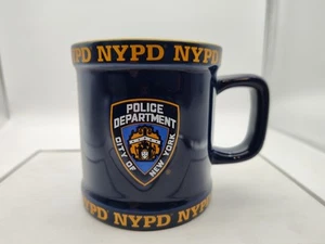 NYPD-NEW YORK POLICE DEPARTMENT-CITY OF NEW YORK NAVY & YELLOW-3D COFFEE MUG-NEW - Picture 1 of 7