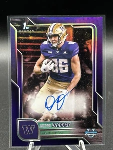 Bowman U 2025 cromo DECKER DEGRAAF refractor púrpura automático/75 coincidencia de colores 💜 - Imagen 1 de 2