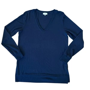 Suéter ligero azul marino manga larga cuello en V Lucky Brand para mujer talla M  - Imagen 1 de 7