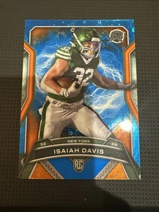 Fútbol americano Topps Resurgence 2024 Isaiah Davis (RC) #169 chispa azul y naranja - Imagen 1 de 2