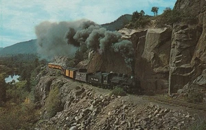 Standard Postkarte gezackt berühmt Durango-Silverton Schmalspur Doppelüberschrift Thr - Bild 1 von 2