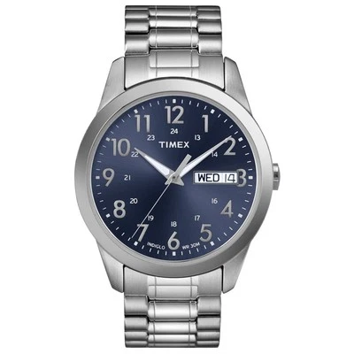 Reloj de expansión Timex T2M933 de acero inoxidable tono plateado para hombre Foto 1 de 2