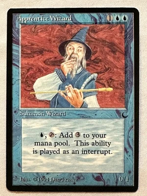 Apprentice Wizard  - Magic the Gathering MTG The Dark - NM - Free Shipping! - Image 1 of 2