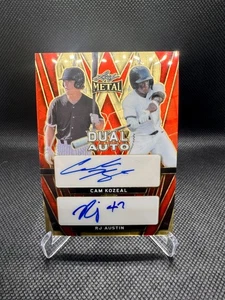 R.J. Austin and Cam Kozeal Dual Auto 1/1 2024 Leaf Metal Baltimore Orioles - Picture 1 of 2