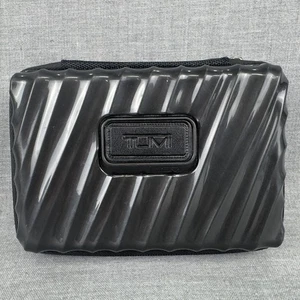 TUMI for Delta Hard Case Black Amenity Travel Kit Zip Toiletry Case Only Empty - Picture 1 of 10