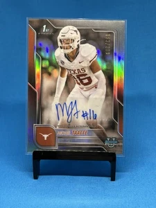 MICHAEL TAAFFE Texas 2025 Bowman U University 1° rifrattore cromato AUTO #/299 - Foto 1 di 2
