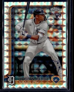 JUSTYN-HENRY MALLOY 2025 TOPPS CHROME GEOMETRIC REFRACTORS RC DETROIT TIGERS - Picture 1 of 2