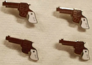 Lote de 10 pasadores de solapa de revólver para pistola y pasadores de sombrero o tacos de corbata  - Imagen 1 de 1