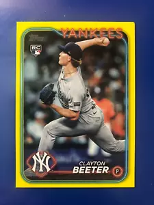 2024 Topps Update Yellow Parallel Clayton Beeter RC #US59 Yankees - Picture 1 of 2