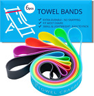 Towel Bands (6-Pack), Beach Pool & Cruise Chairs, Extra Durable, No Snapping, Cr